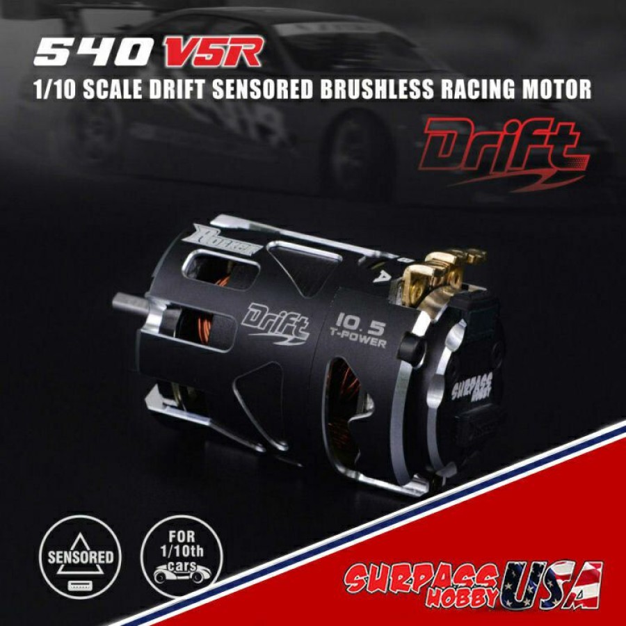 Motors & Accessories * | Best Sellers V5R-10.5 Rocket V5R Drift 10.5T Sensored Brushless Motor Silver/Black (Surpass Hobby Usa)