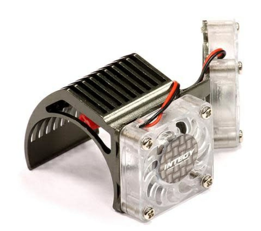 Cooling/Heatsink Fans * | Special 2961Gun Gun Metal Twin Motor Cooling Fan + Heatsink 540/550 (Integy)