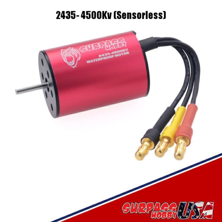 Motors & Accessories * | Outlet 2435-4500Kv 2-3S Mini Motor 2.0Mm Shaft 3.5Mm Connector 1/16, 1/18 (Surpass Hobby Usa)