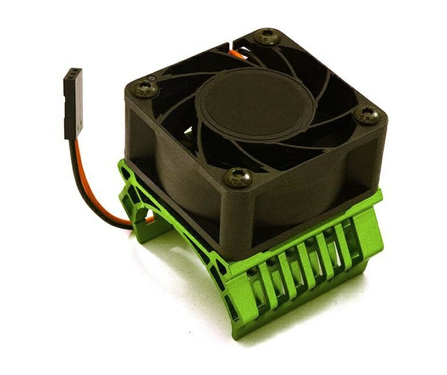 Cooling/Heatsink Fans * | Special C28598Darkgreen Green Alum 36Mm Motor Heatsink+40X40Mm Cooling Fan 17K Rpm (Integy)