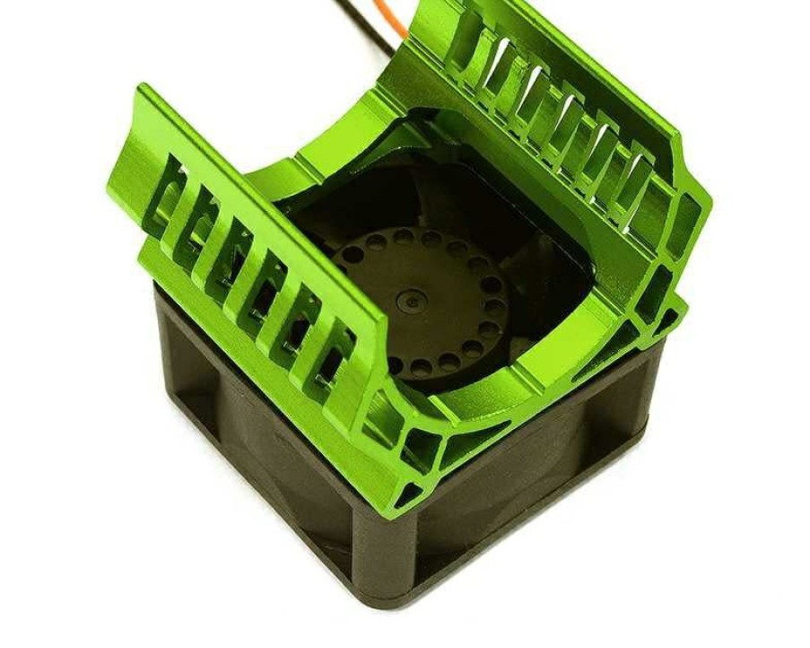 Cooling/Heatsink Fans * | Special C28598Darkgreen Green Alum 36Mm Motor Heatsink+40X40Mm Cooling Fan 17K Rpm (Integy)