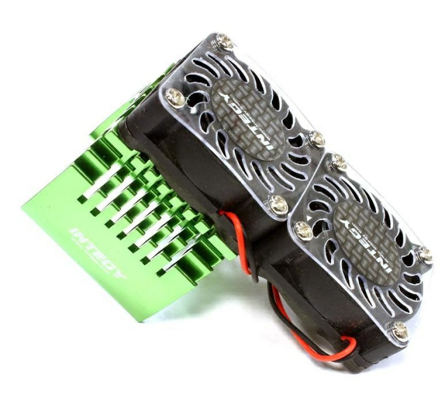 Cooling/Heatsink Fans * | Latest Fashion C25728Green Green Twin 40X40Mm Hs Cooling Fan+Heatsink Mount (Integy)