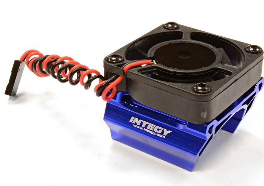 Cooling/Heatsink Fans * | Cheap C25861Blue High Speed Cooling Fan+Heatsink Mount For 28Mm O.D. Motor (Integy)