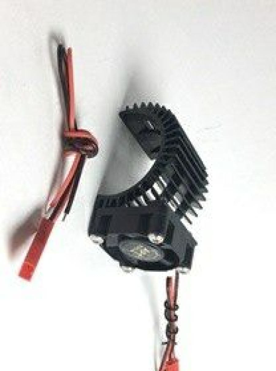 Cooling/Heatsink Fans * | Lower Prices Aps91148Kv3 Black Alum. Motor Heatsink Ver. 3 W/Super Cooling Side Fan For 540 Motor (Aps Racing)