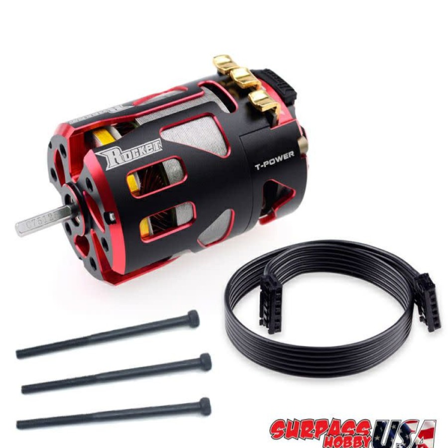 Motors & Accessories * | Promotion V4S-21.5 Rocket V4S Spec 21.5T Sensored Brushless Motor Red/Blk (Surpass Hobby Usa)