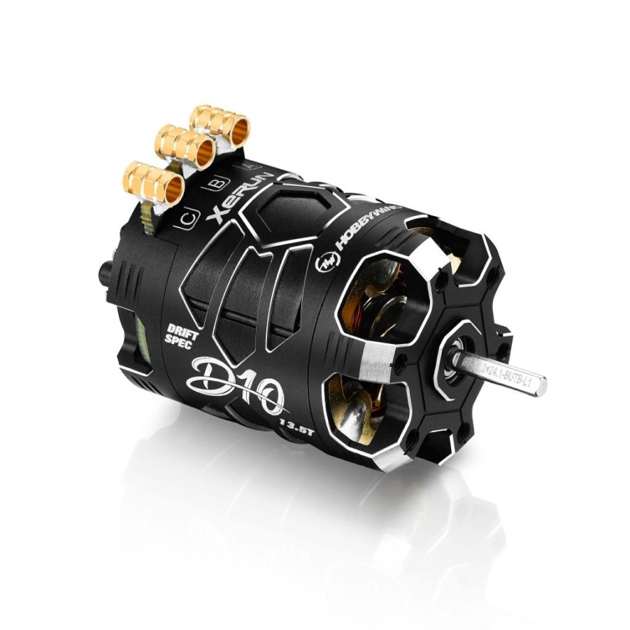 Motors & Accessories * | Special Hwi30401137 (Black) Xerun D10 Brushless Drift Motor 13.5T, 2900Kv, Stealth Edition (Hobbywing)