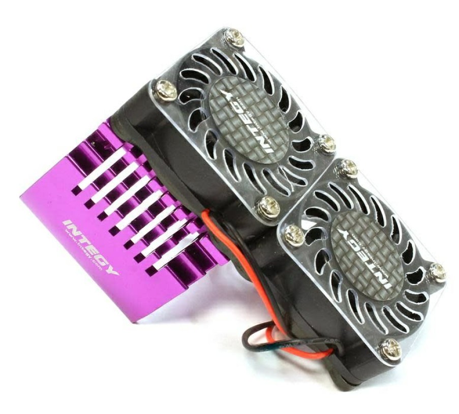 Cooling/Heatsink Fans * | Lower Prices C25728Purple Purple Twin 40X40Mm Hs Cooling Fan+Heatsink Mount (Integy)