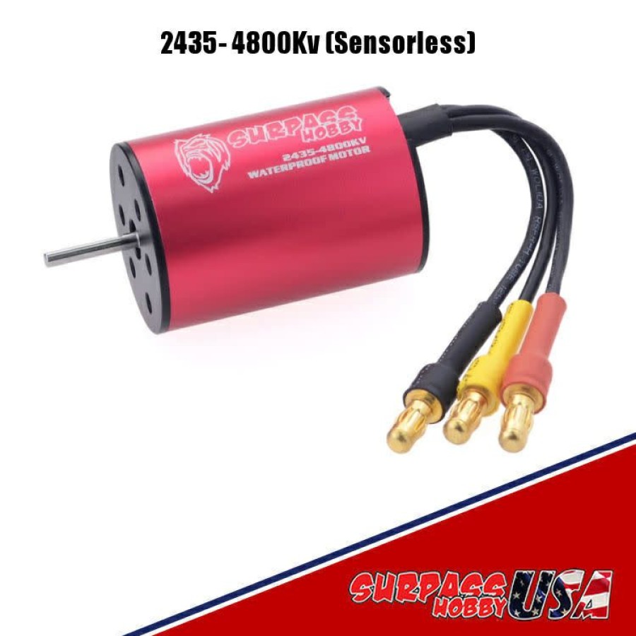 Motors & Accessories * | Top Sellers 2435-4800Kv 2-3S Mini Motor 2.0Mm Shaft 3.5Mm Connector 1/16, 1/18 (Surpass Hobby Usa)