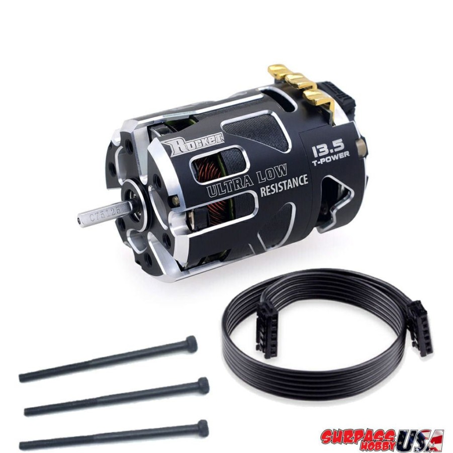 Motors & Accessories * | Flash Sale V5R-17.5 Rocket V5R Spec 17.5T Sensored Brushless Motor Silver/Black (Surpass Hobby Usa)