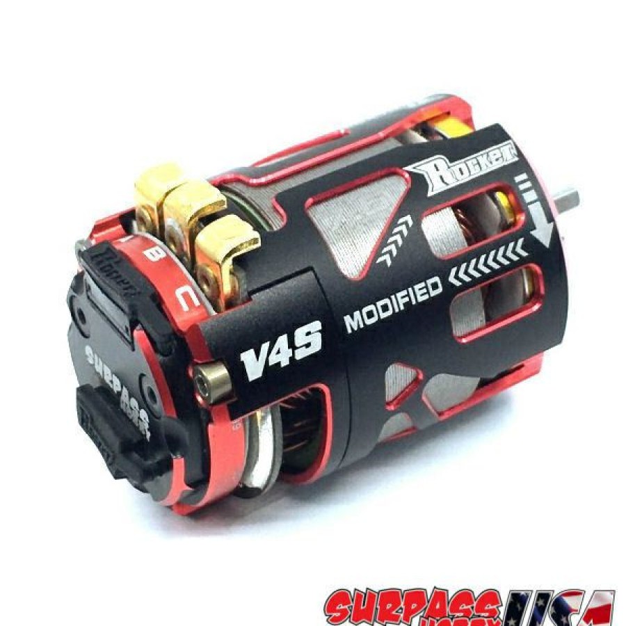 Motors & Accessories * | Latest Fashion V4S-2.5 Rocket V4S 2.5T Modified Sensored Brushless Motor Red/Black (Surpass Hobby Usa)