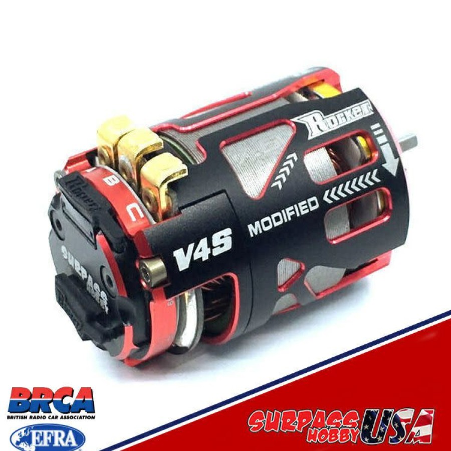 Motors & Accessories * | Promotion V4S-5.0 Rocket V4S 5.0T Modified Sensored Brushless Motor (Surpass Hobby Usa)