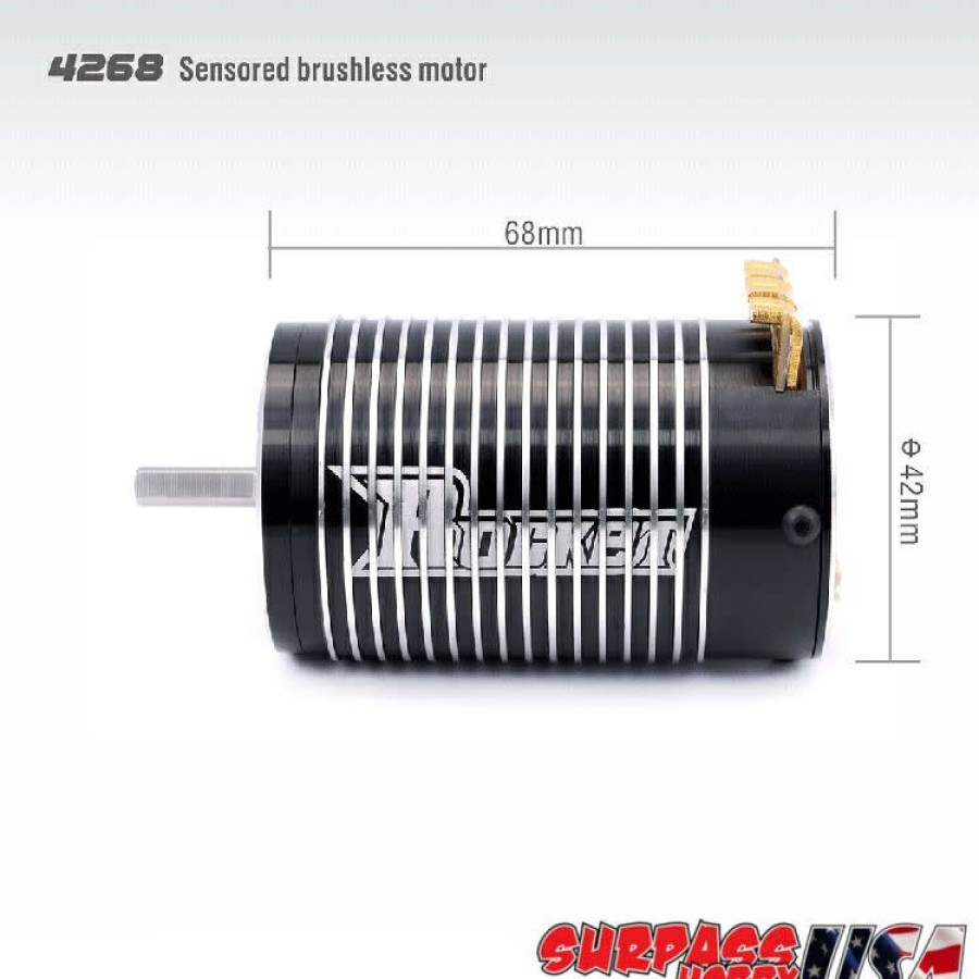 Motors & Accessories * | Quality Guarantee 4274-1700 Rocket 1/8 1700Kv 6S Off-Road Sensored Brushless Motor (Surpass Hobby Usa)