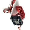 Cooling/Heatsink Fans * | Promotion Aps91148Rv3 Red Alum. Motor Heatsink Ver 3 W/Super Cooling Side Fan For 540 Motor (Aps Racing)