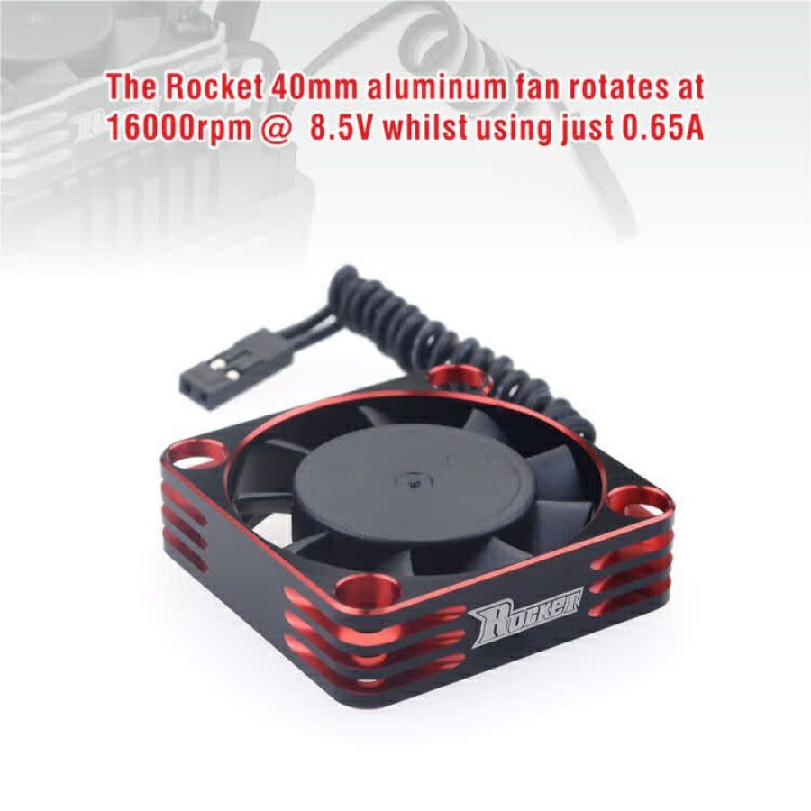 Cooling/Heatsink Fans * | Lower Prices Sp-420003-01 Rocket 40Mm Aluminum Cooling Fan 16,000Rpm Red/Black (Surpass Hobby Usa)