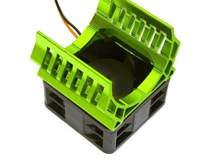 Cooling/Heatsink Fans * | Reliable Quality C28597Darkgreen Green Aluminum 36Mm Motor Heatsink+40Mm Cooling Fan 16K Rpm (Integy)