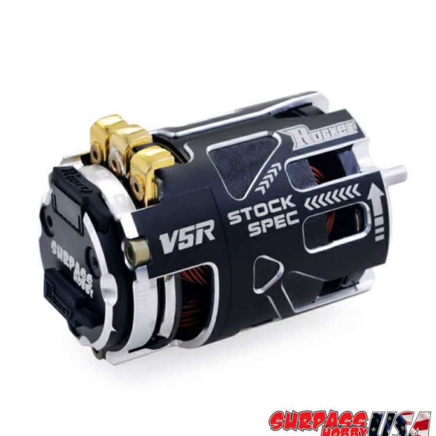 Motors & Accessories * | Promotion V5R-25.5 Rocket V5R Spec 25.5T Sensored Brushless Motor Silver/Black (Surpass Hobby Usa)