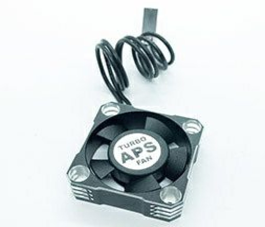 Cooling/Heatsink Fans * | Premium Aps91168K Silver & Black Aluminum Turbo28 Cooling Fan 30Mm (Aps Racing)