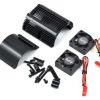 Cooling/Heatsink Fans * | Promotion Yea-Ya-0261Bk 1/8 Twin Fan Aluminum Heat Sink W/2 30Mm Fans (Black) (Yeah Racing)