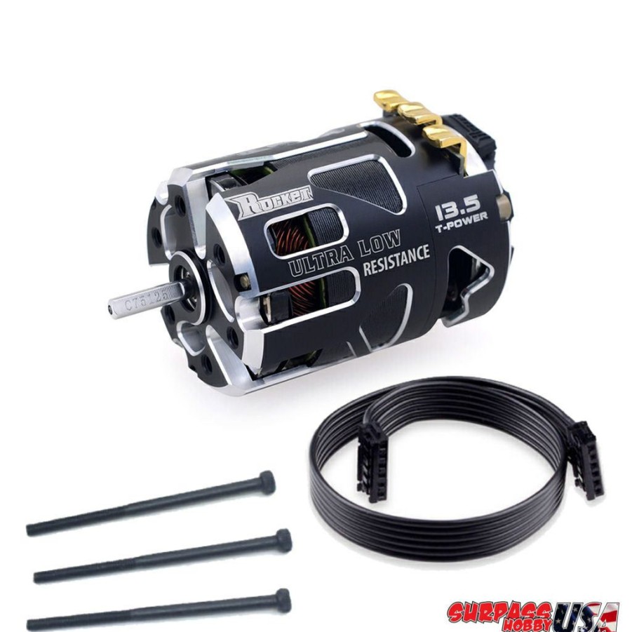 Motors & Accessories * | Flash Sale V5R-21.5 Rocket V5R Spec 21.5T Sensored Brushless Motor Silver/Black (Surpass Hobby Usa)