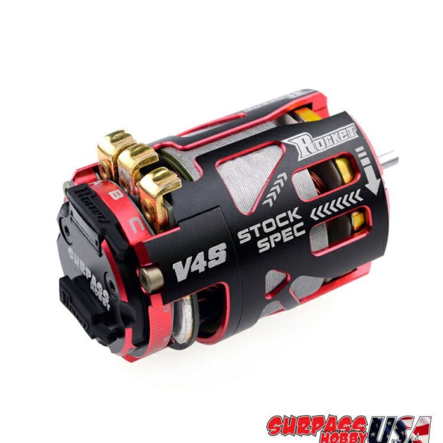 Motors & Accessories * | Discount Store Sp-054000-13.5 Rocket V4S Spec 13.5T Sensored Brushless Motor Red/Blk (Surpass Hobby Usa)