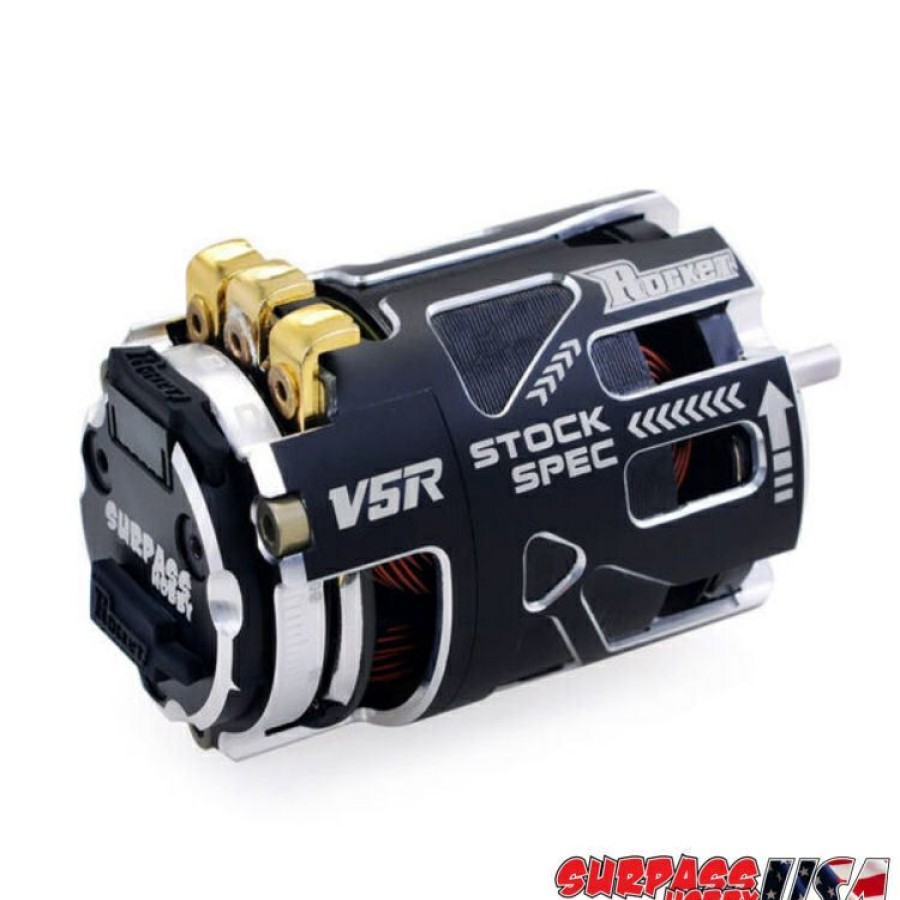 Motors & Accessories * | Top Sellers V5R-10.5 Rocket V5R Spec 10.5T Sensored Brushless Motor Silver/Black (Surpass Hobby Usa)